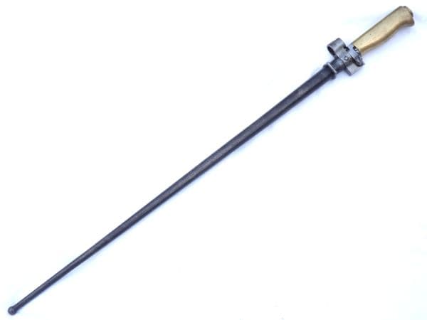 French Lebel M1886 cruciform bayonet and scabbard, vgc  **SOLD**