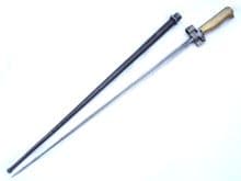 French Lebel M1886 cruciform bayonet and scabbard, vgc  **SOLD**