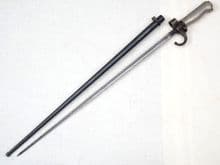 French Lebel M1886 cruciform bayonet with quillon and scabbard /1  **SOLD**