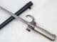 French Lebel M1886 cruciform bayonet with quillon and scabbard /3  **SOLD**