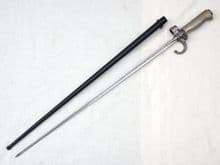French Lebel M1886 cruciform bayonet with quillon and scabbard /3  **SOLD**