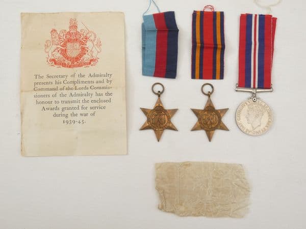 Genuine British 3 medal group with certificate to Royal Navy. H.C. Braxler.