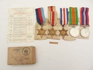 Genuine British 5 medal boxed group with 1st Army clasp
