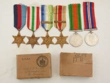 Genuine British 6 medal boxed group  to RN, with 2 clasps