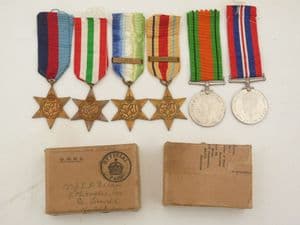 Genuine British 6 medal boxed group  to Royal Navy, with 2 clasps
