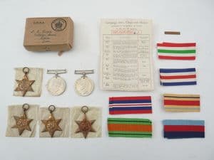 Genuine British 6 medal boxed group with 1st Army clasp