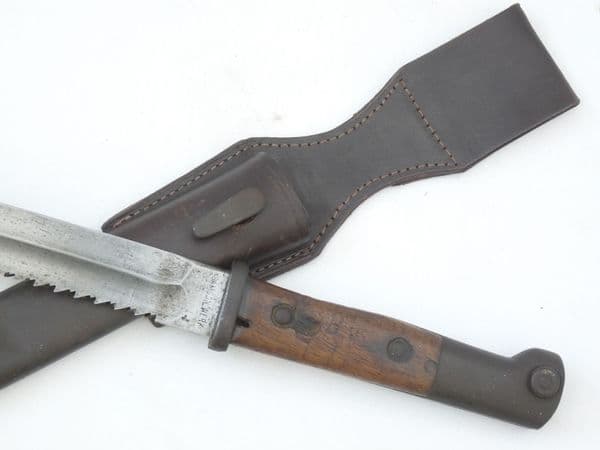 German Ersatz M1914 sawback bayonet, scabbard and frog **SOLD**