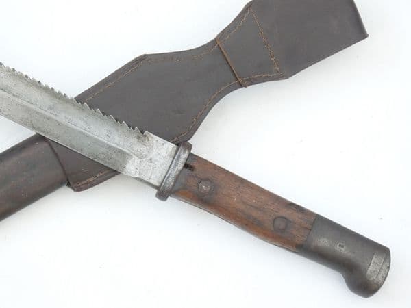 German Ersatz M1914 sawback bayonet, scabbard and frog **SOLD**