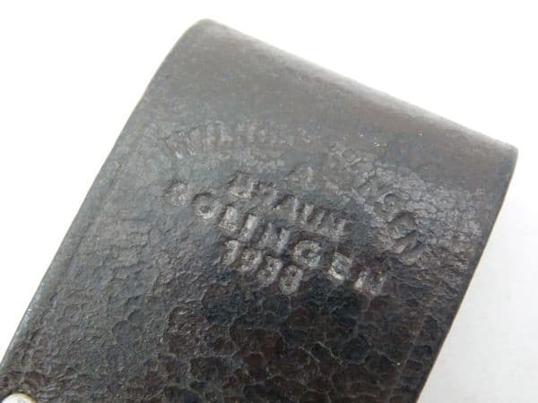 German K98 bayonet leather frog, genuine WW2 issue, 1938 dated **SOLD**