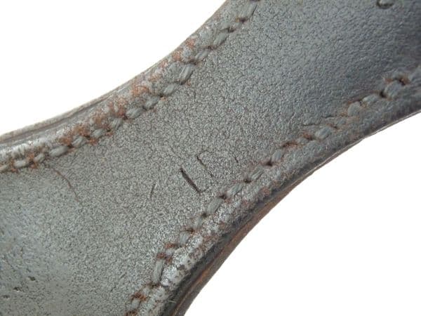German K98 bayonet leather frog, genuine WW2 issue, LBA marked