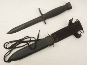 German made M16 and AR15 M7 bayonet and scabbard **SOLD**