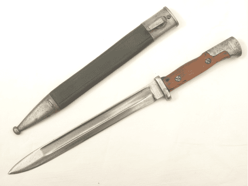 German S1884/98 1st pattern bayonet and scabbard, 1888 dated