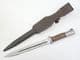 German S1884/98 II sawback bayonet, scabbard and frog, unit marked