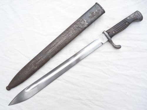 German S1898/05 n/A 'Butcher' bayonet and scabbard, 1916 dated, matched s/numbers **SOLD**