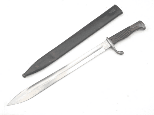 German S1898/05 n/A 'Butcher' bayonet and scabbard, 1917 dated