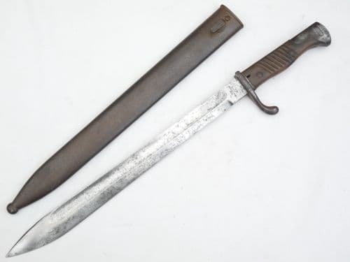 German S1898/05 n/A 'Butcher' bayonet and scabbard, dated 1917 **SOLD**