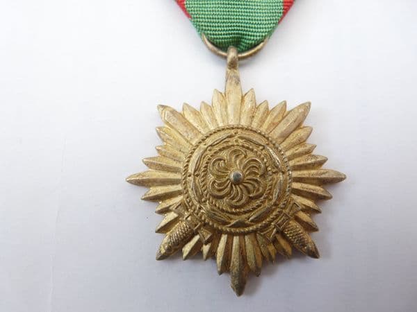 German WW2 Ostvolk Medal in gold with swords **SOLD**
