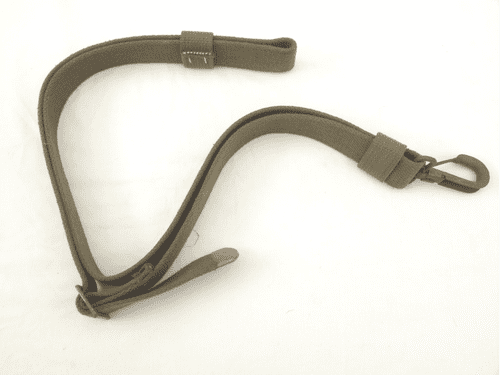 Heavy duty dark green webbing sling with front hook