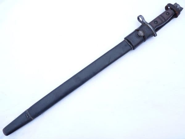 Home Guard issue Model 1917 bayonet with scabbard and frog, 1918 marked instead of 1917  **SOLD**