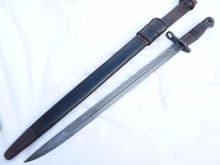 Home Guard issue Model 1917 Remington made bayonet with scabbard and 1940 dated frog  **SOLD**