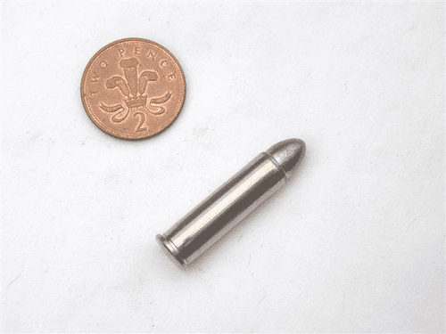 Inert 0.357 inch S&W Magnum cartridge