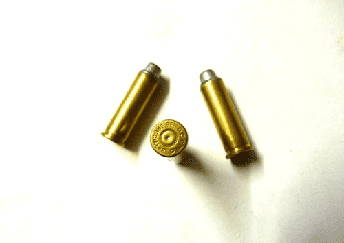 Inert 0.38 Special + P , 9 X 29mm R cartridge in lead