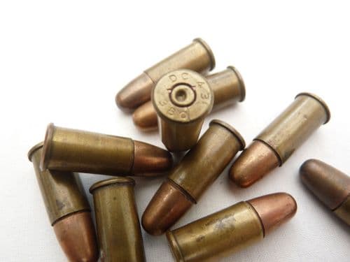 Inert 0.38" S&W cartridges X6,  1942 dated, Canadian made **SOLD**
