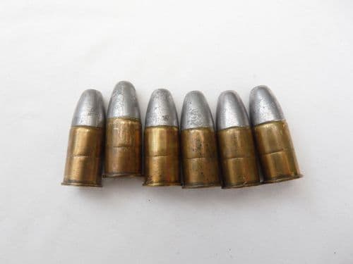 Inert 0.455 inch Webley service revolver cartridge, WW2 set of 6 **SOLD**