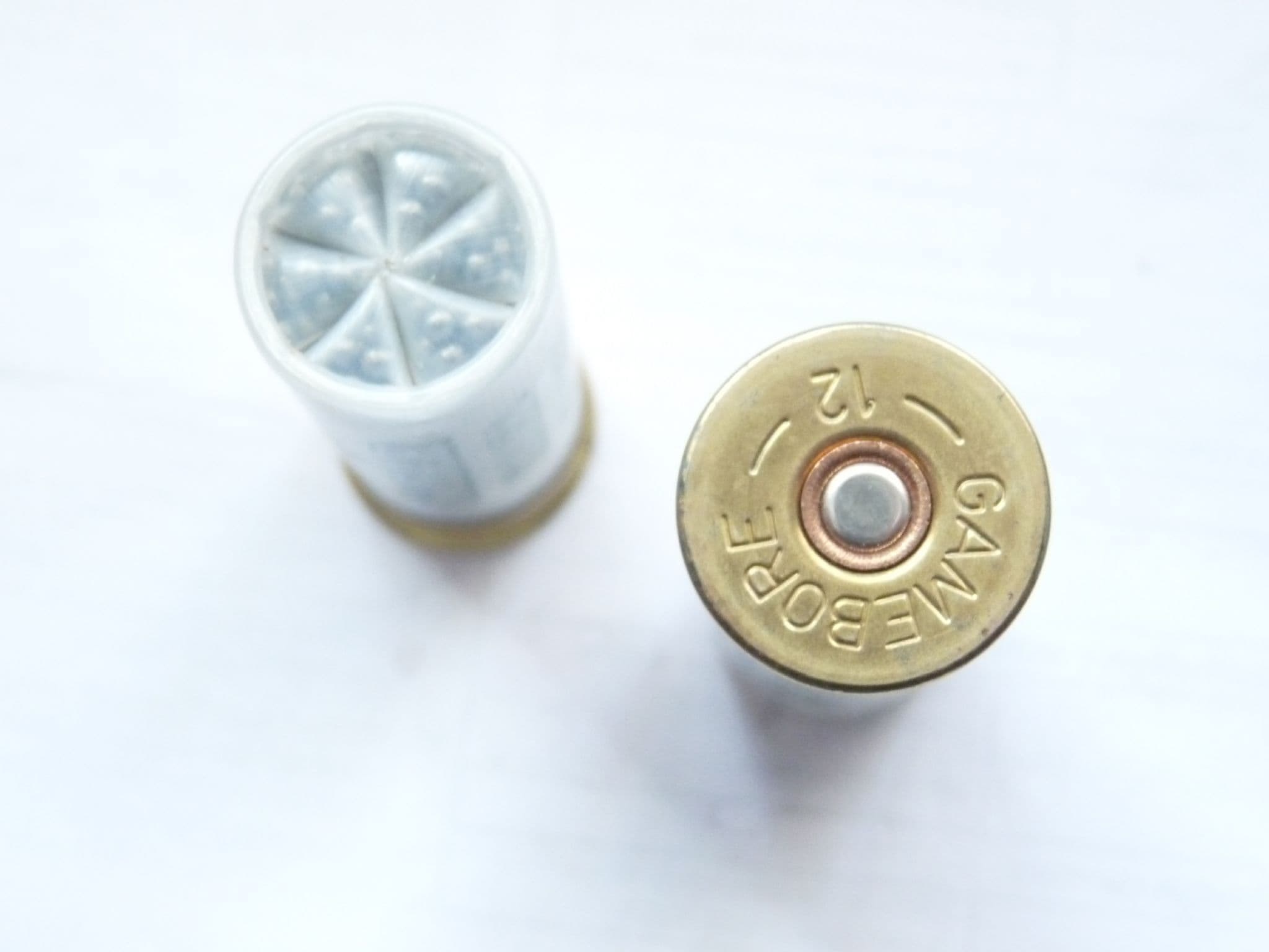 Inert 12 bore cartridge with clear plastic casing OUT OF STOCK