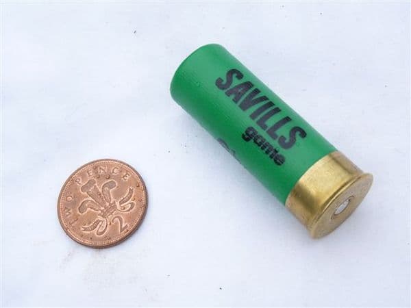 Inert 12 bore cartridge with plastic case in green