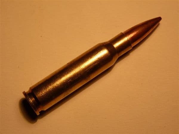 Inert 7.62 x 51mm NATO cartridge