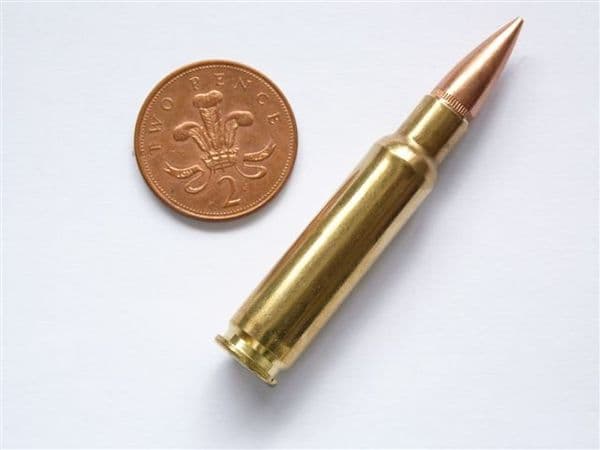 Inert 7.62 x 51mm NATO cartridge
