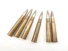 Inert British 0.303 inch rifle cartridge, military issue WW1 dated, unstruck oiled primers