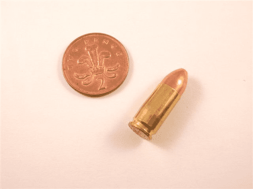 Inert German 9 x 19mm Parabellum cartridge
