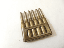 Inert Italian full clip of 6.50 x 52mm Carcano cartridges **SOLD**
