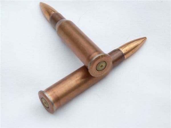 Inert Russian Mosin-Nagant 7.62 x 54mm cartridge, steel cased