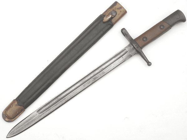 Italian M1891 bayonet and  leather scabbard **SOLD**