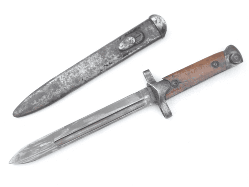 Italian M1938 bayonet and steel scabbard