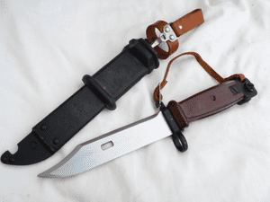 Kalashnikov AKM transitional Type 2 bayonet c/w scabbard and hanger  **SOLD***