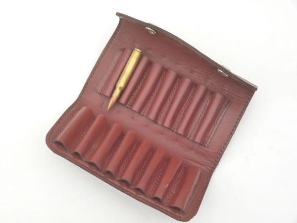 Leather ammunition pouch, for 15 x .30-06 or similar