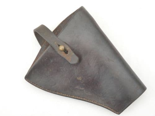 Leather half-holster for 'large frame' pistol, Webley mk6 or similar