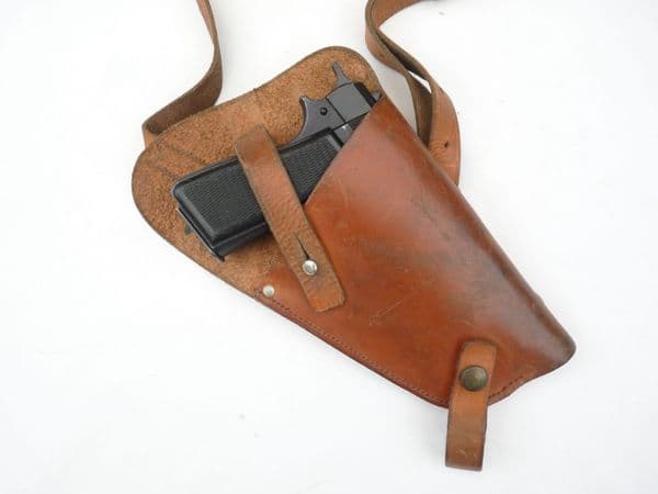 Leather holster and shoulder strap,  RAF issue, broadarrow marked **SOLD**