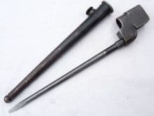 Lee-Enfield British made No4 Mk2* spike bayonet and scabbard, marked PSK  **SOLD**