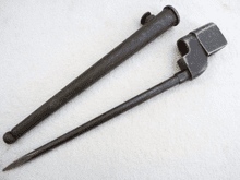 Lee-Enfield British made No4 Mk2* spike bayonet and scabbard, P.S &S. Ltd made  **SOLD**