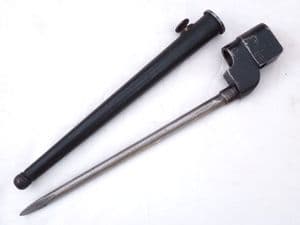 Lee-Enfield British made No4 Mk2* spike bayonet and scabbard, PSK marked  **SOLD***