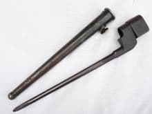 Lee-Enfield No4 Mk2 spike and scabbard, British 'Singer' N67 made, 1944 dated scabbard  **SOLD**