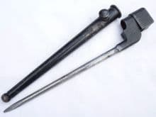 Lee-Enfield No4 mk2 Spike bayonet and scabbard, early Singer made, 1942 dated  **SOLD**