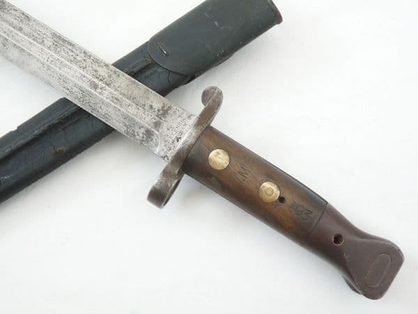 Lee-Metford P1888 Mk2 bayonet and scabbard, Greener volunteers private purchase **SOLD**