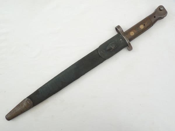 Lee-Metford P1888 Mk2 bayonet and scabbard, Greener volunteers private purchase **SOLD**