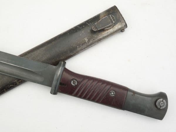 Mauser K98 bayonet and scabbard, unmarked except maker WKC, export model **ON HOLD**